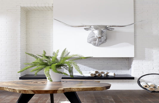 dxdave Silver Longhorn Wall Mount