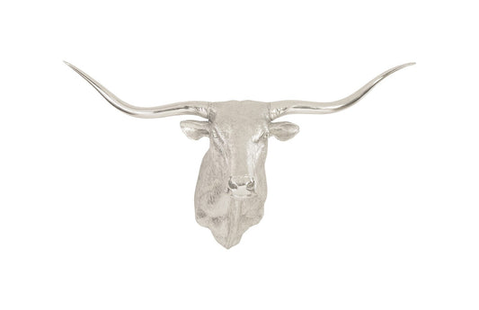 dxdave Silver Longhorn Wall Mount